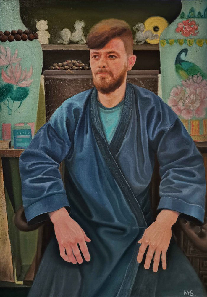 茶馆里的男人  50cm✖70cm  2022