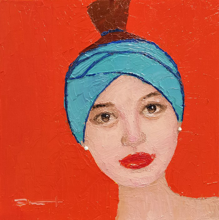 自画像   油画-30cm✖30cm  2022